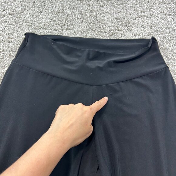 Clara Sunwoo Women's Large Black Wide-Leg High-Waisted Pants Polyester/Spandex - Picture 4 of 10